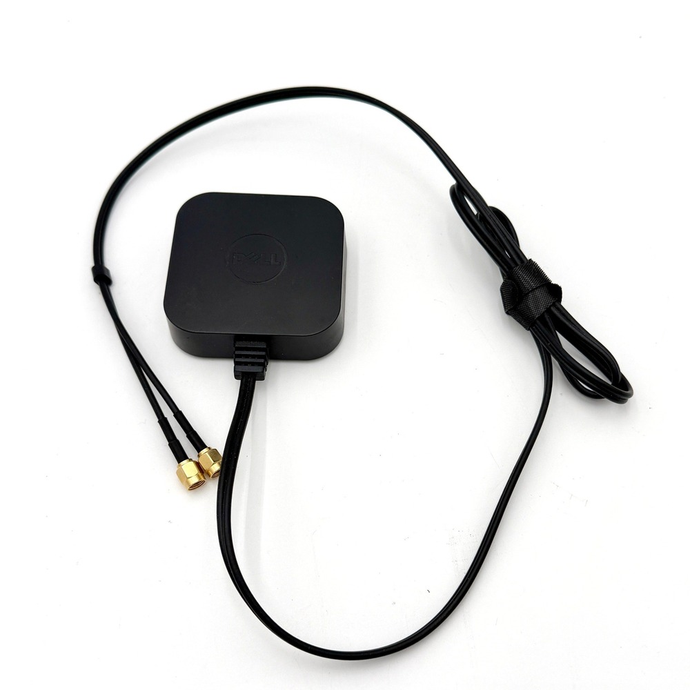 Dell External WiFi Antenna 0GJRH7 A00 Magnetic Base Dual SMA Connectors Black